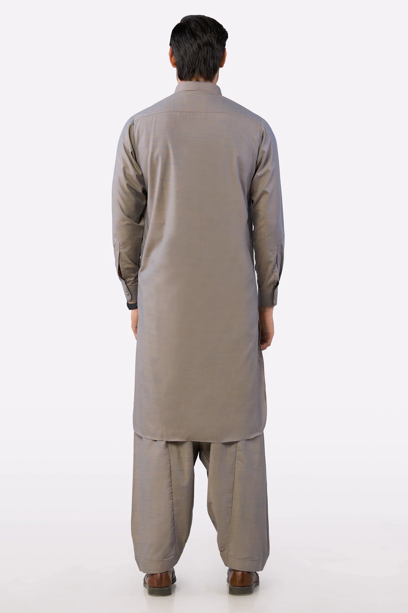 Brown Wash & Wear Shalwar Kameez