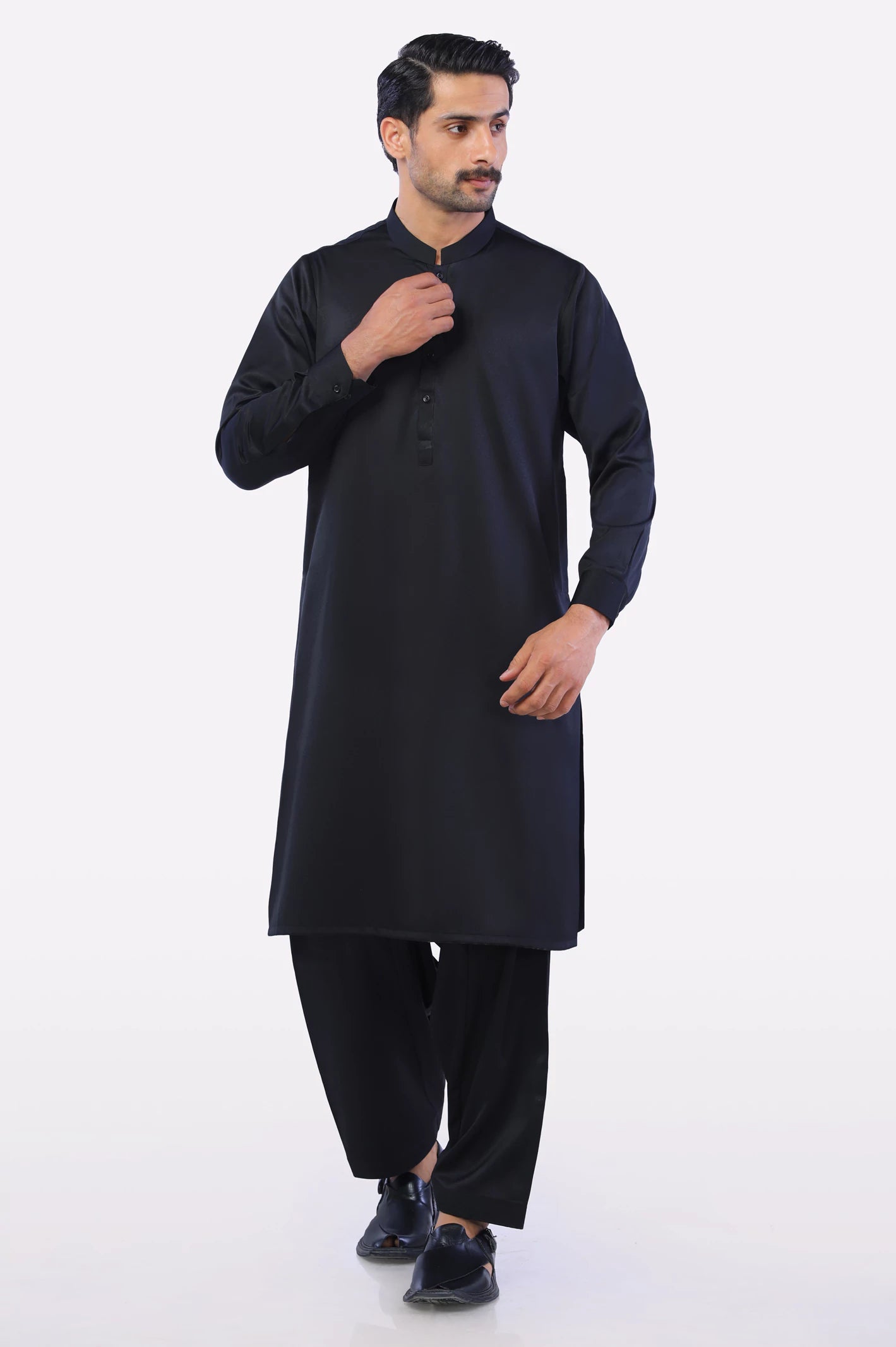 Black Wash & Wear Shalwar Kameez