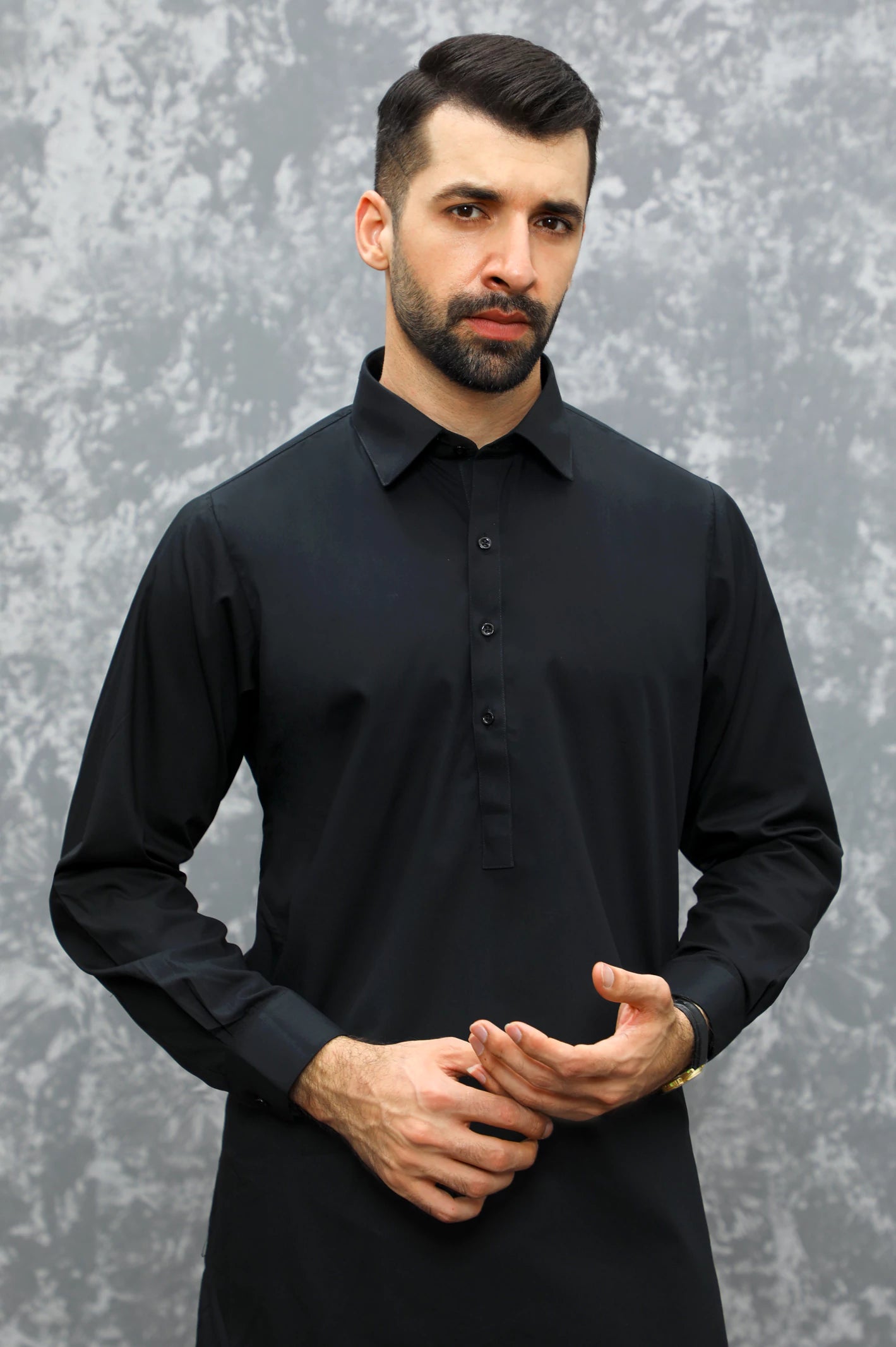 Black Cotton Shalwar Kameez