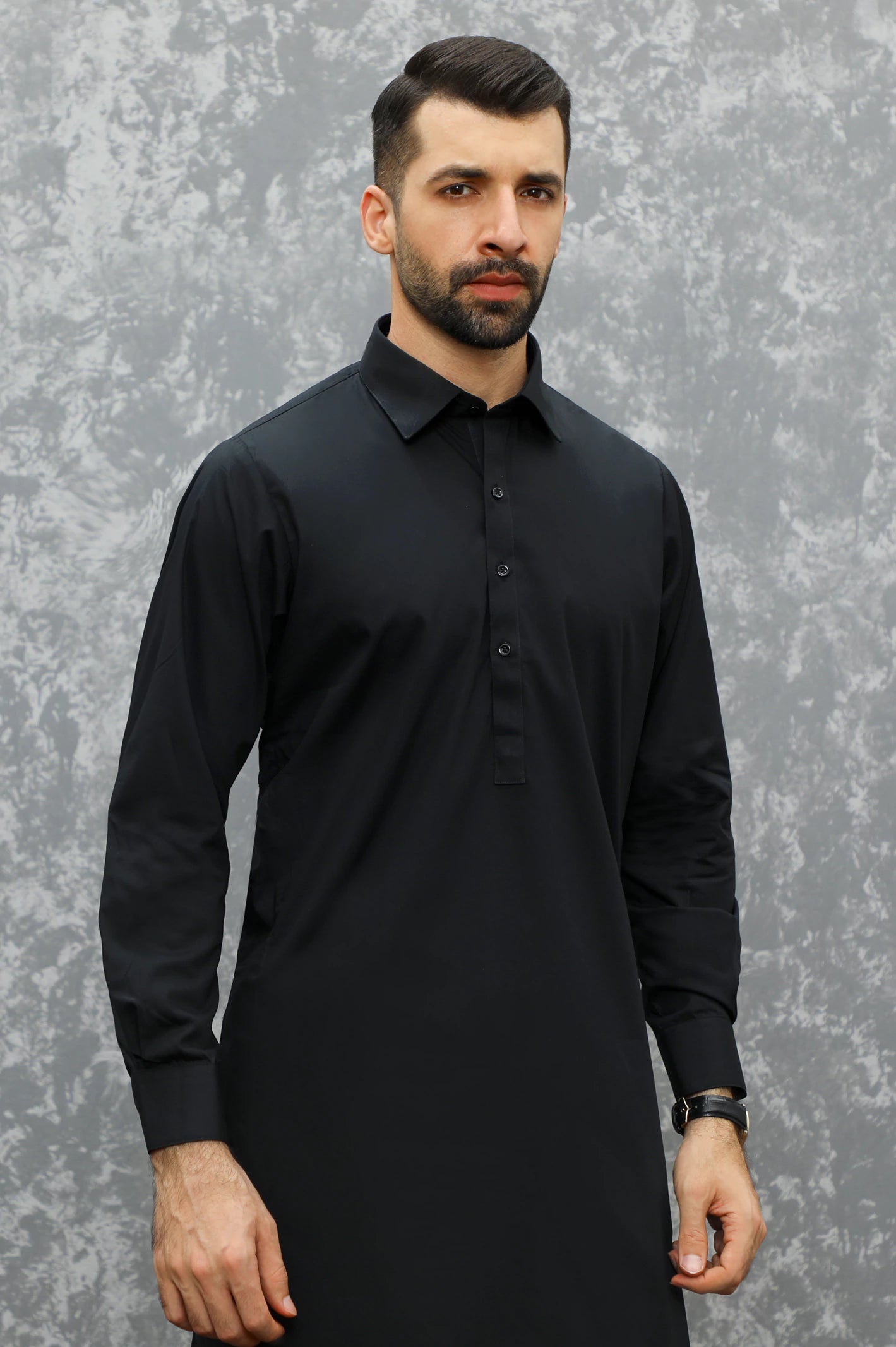 Black Cotton Shalwar Kameez