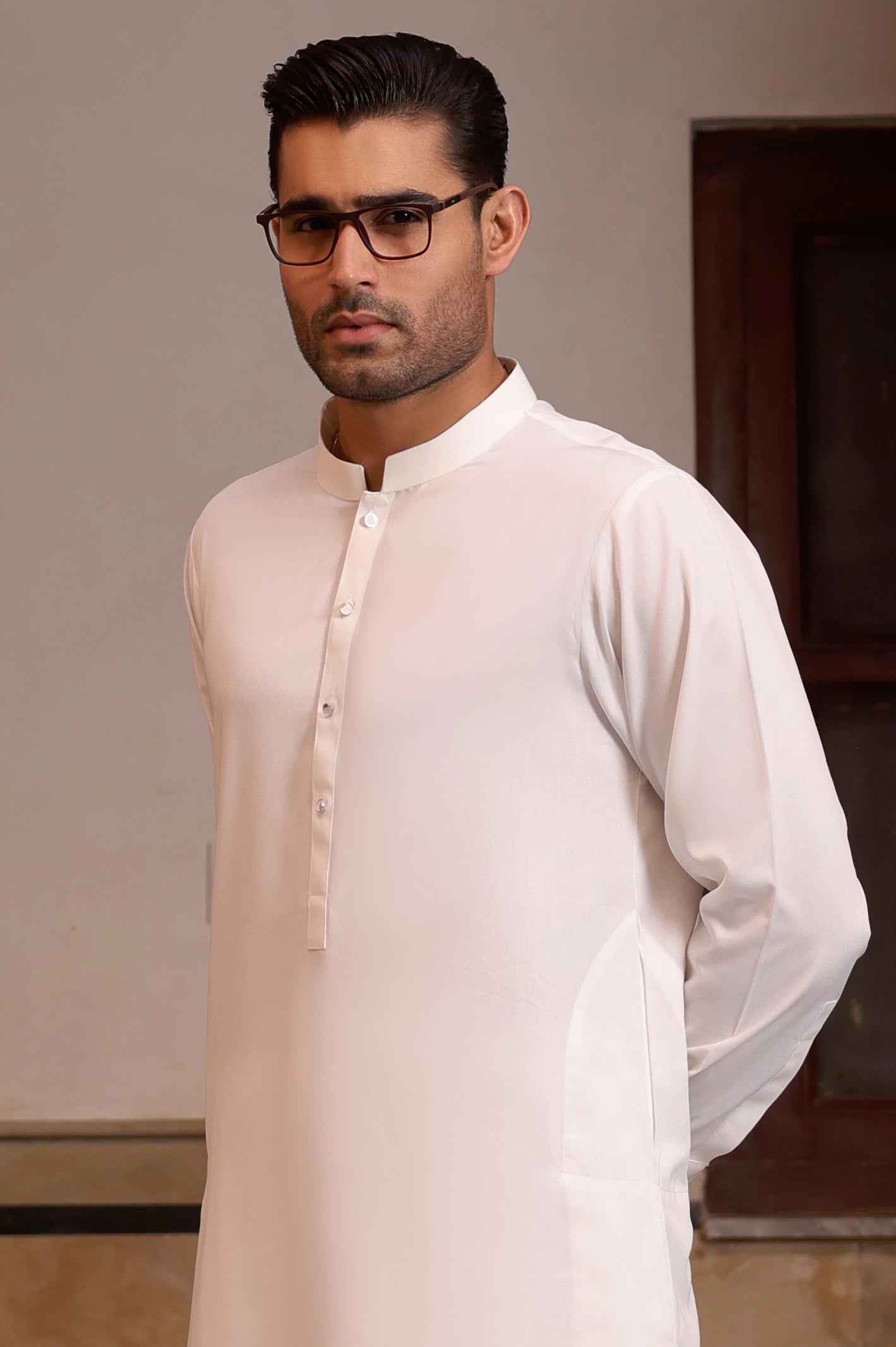 Off White Wash & Wear Shalwar Kameez