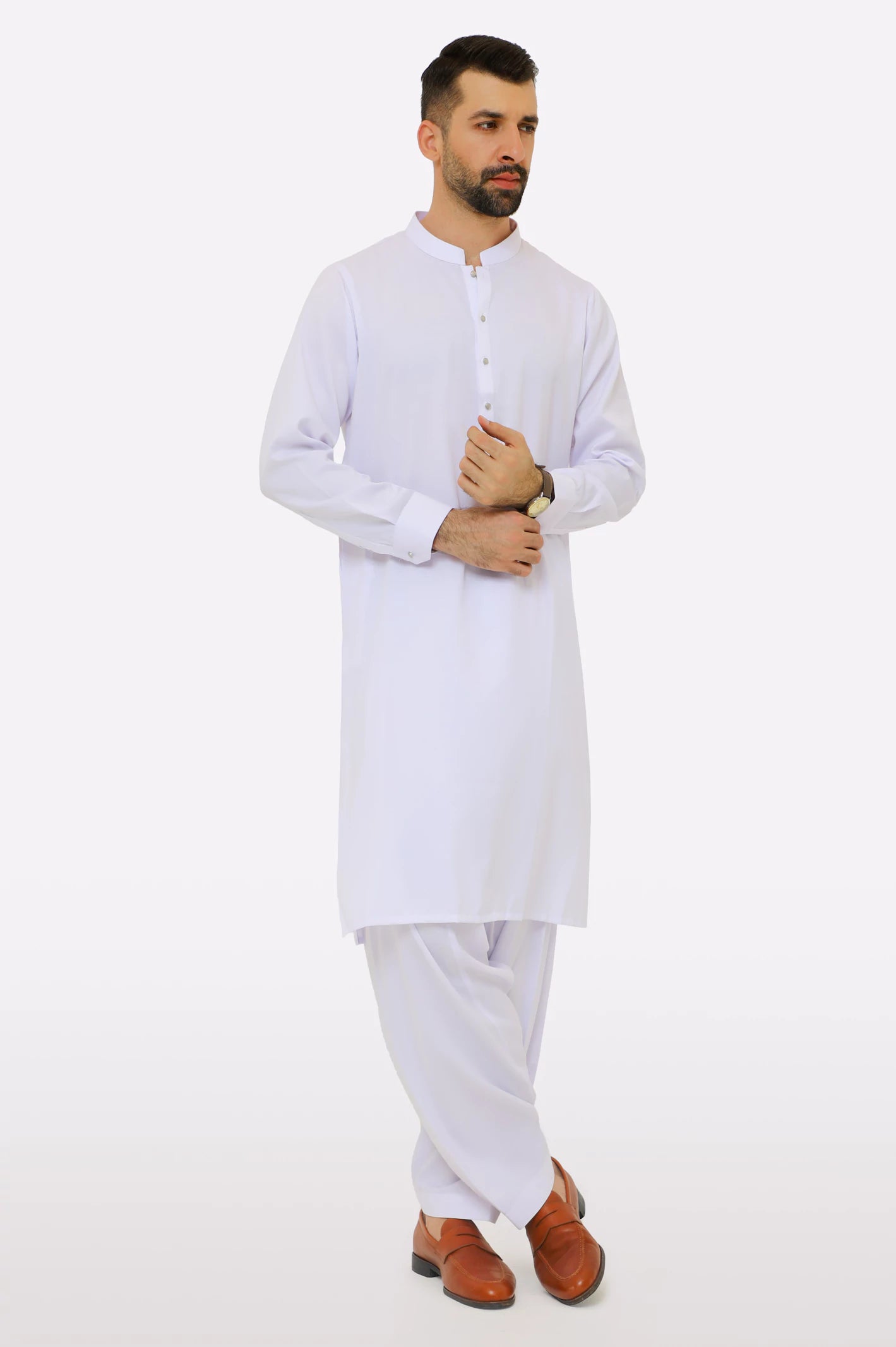 White Wash & Wear Shalwar Kameez