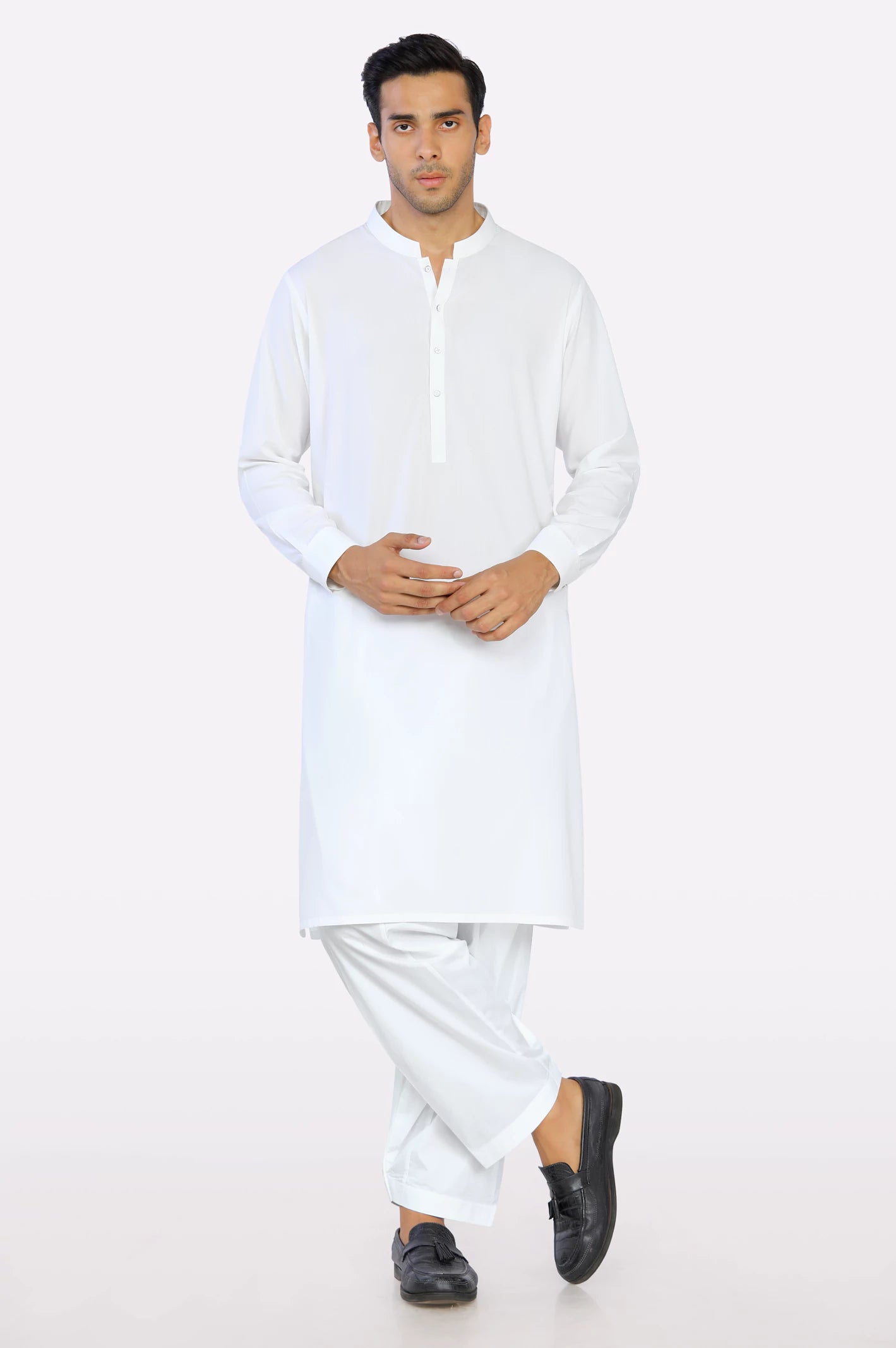 Off White Cotton Shalwar Kameez