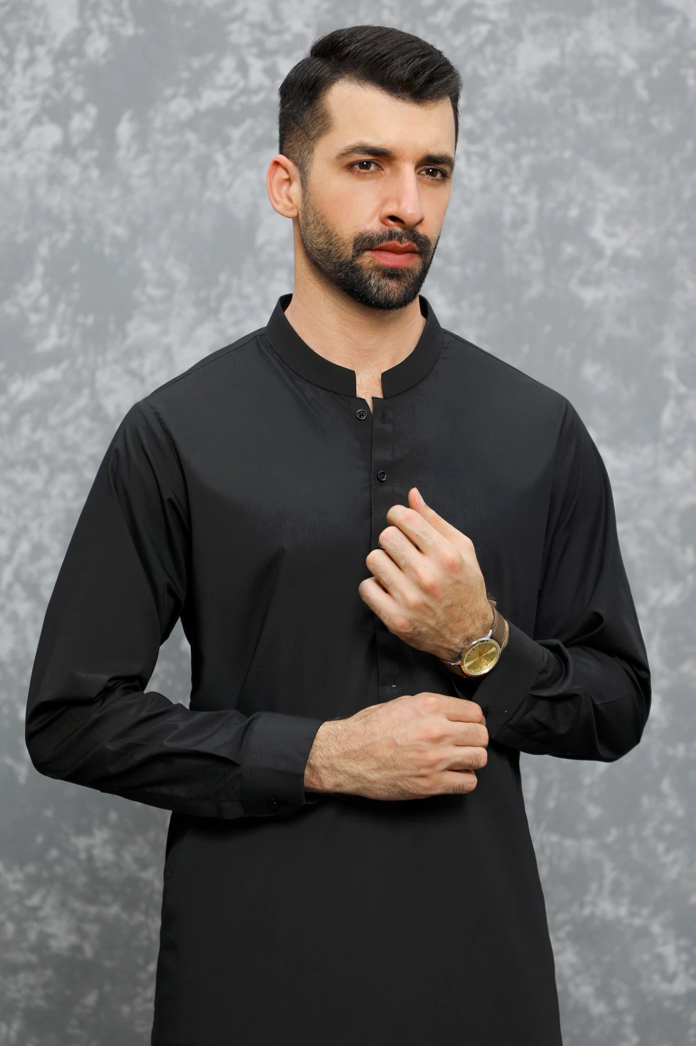 Black Wash & Wear Shalwar Kameez