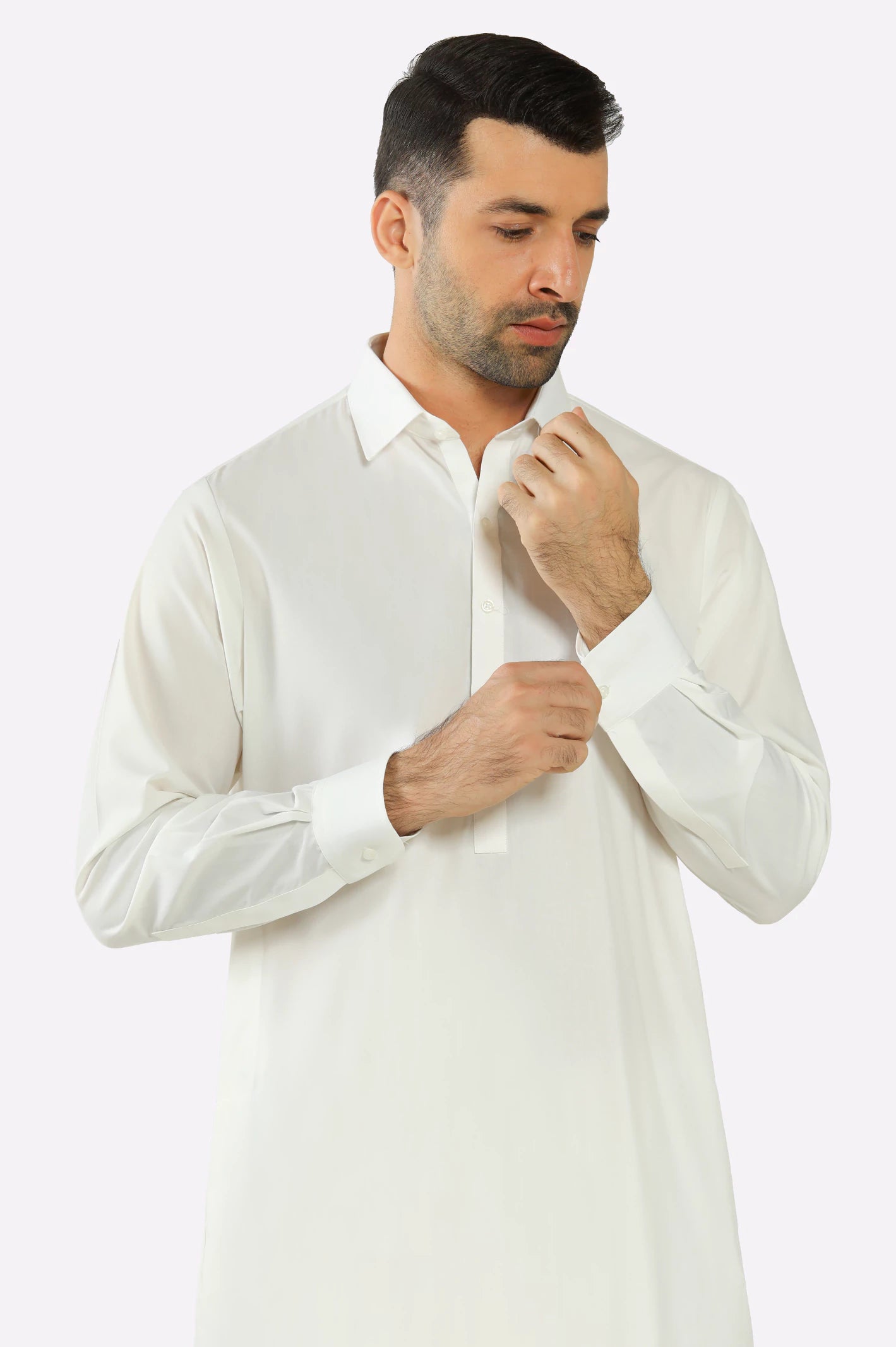 Off White Wash & Wear Shalwar Kameez