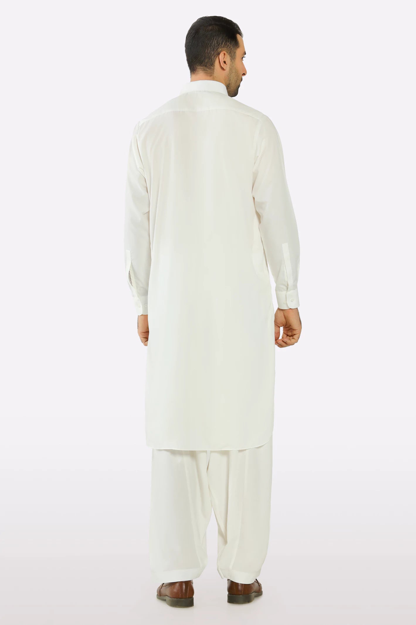 Off White Wash & Wear Shalwar Kameez