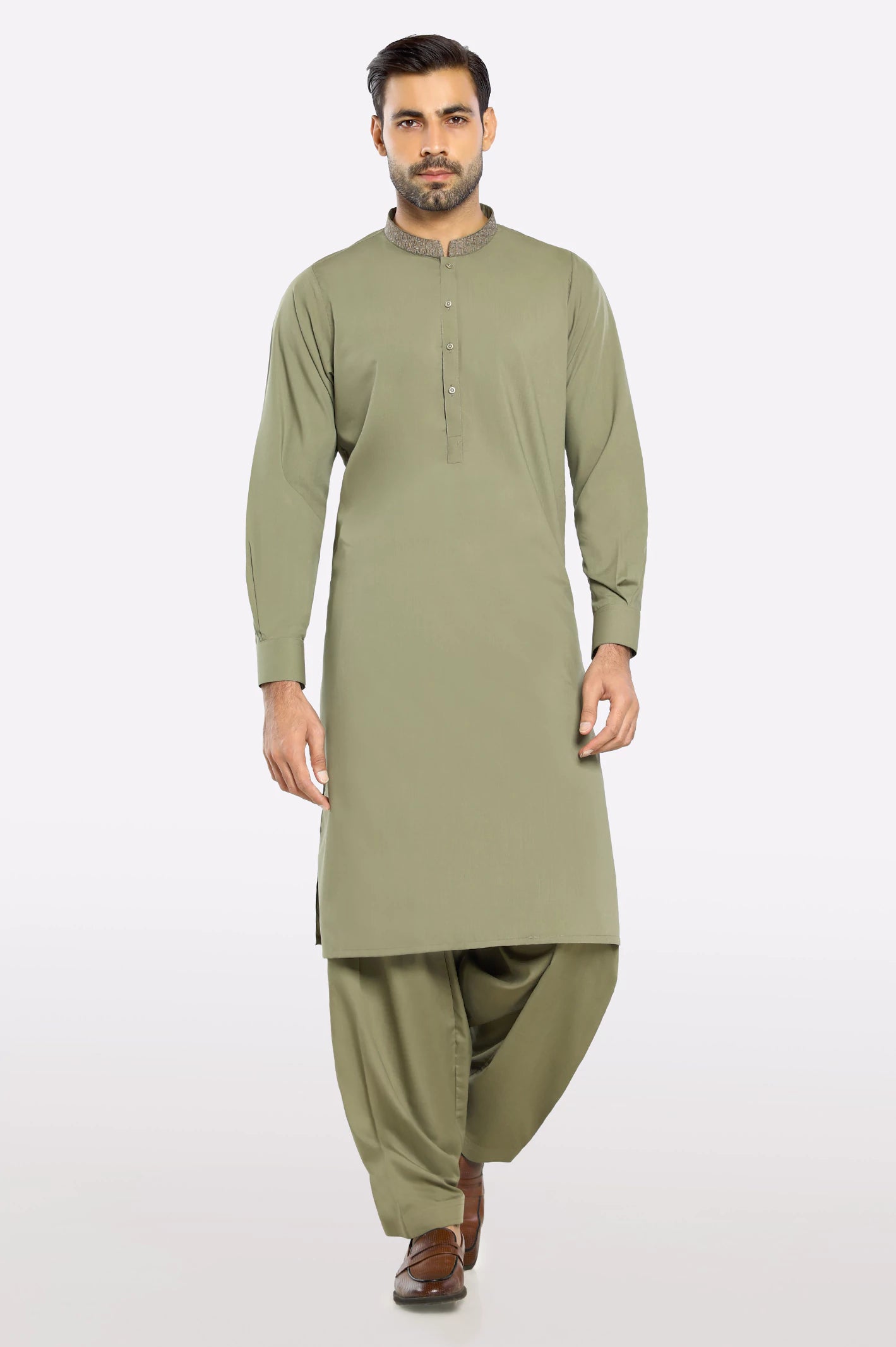 Green Wash & Wear Shalwar Kameez