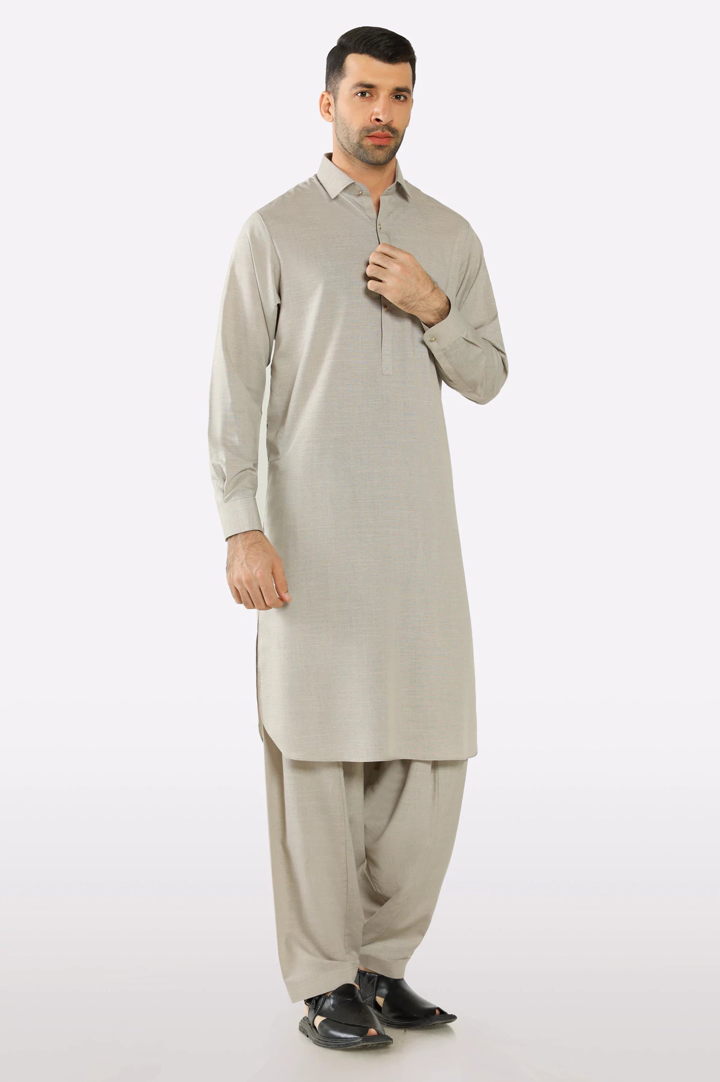 Beige Wash & Wear Shalwar Kameez