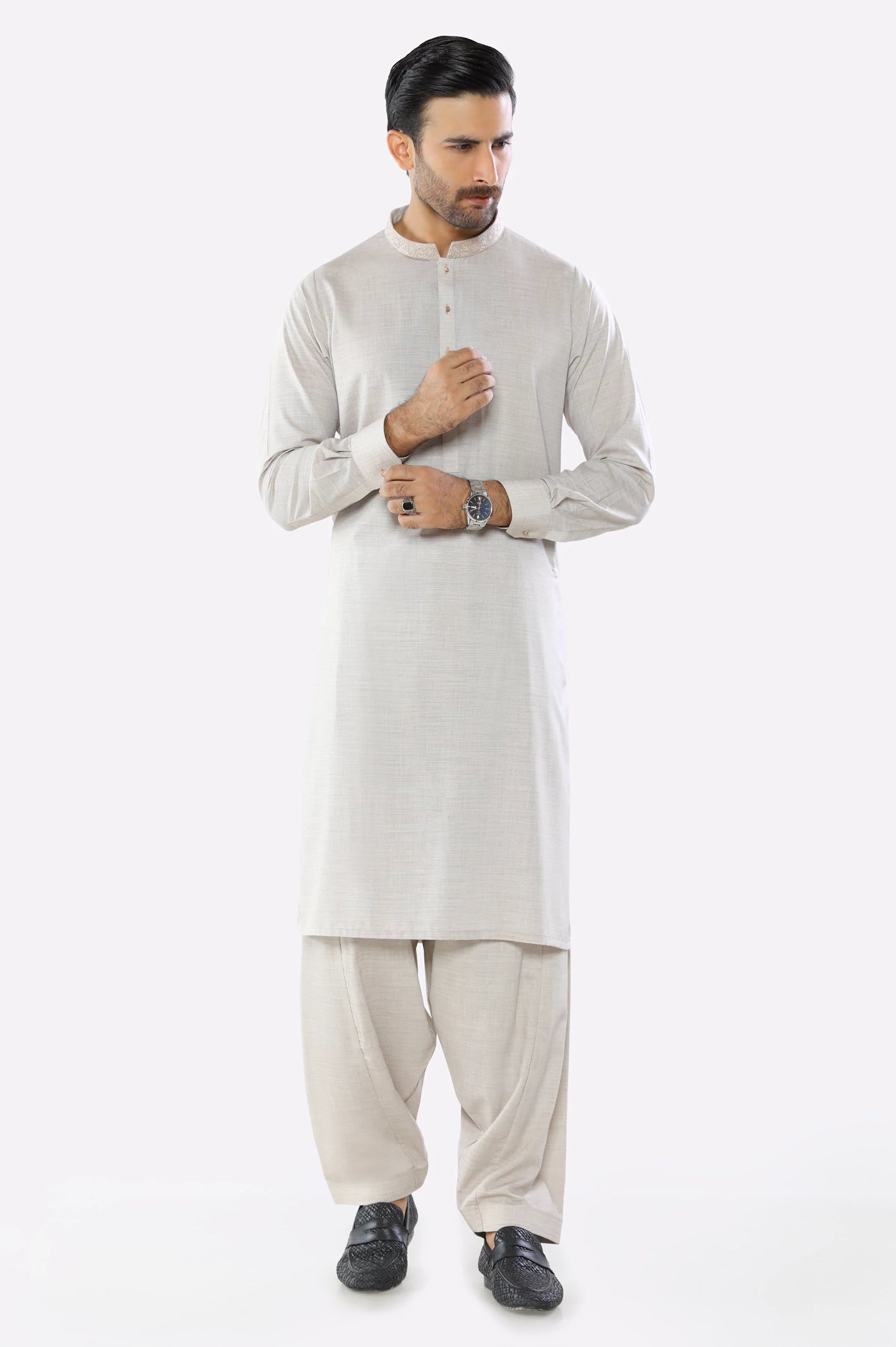 Light Brown Wash & Wear Shalwar Kameez