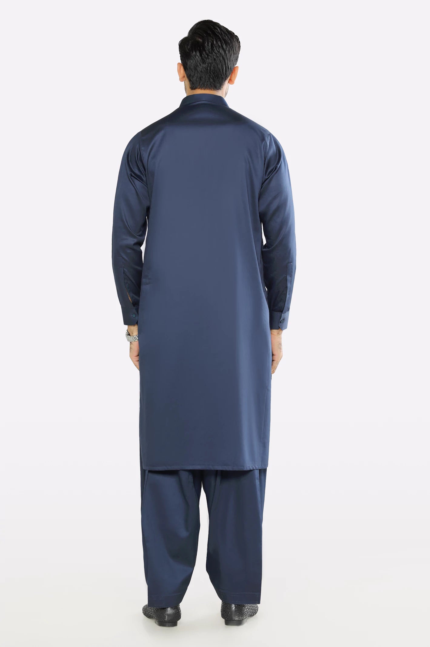 Navy Blue Cotton Shalwar Kameez