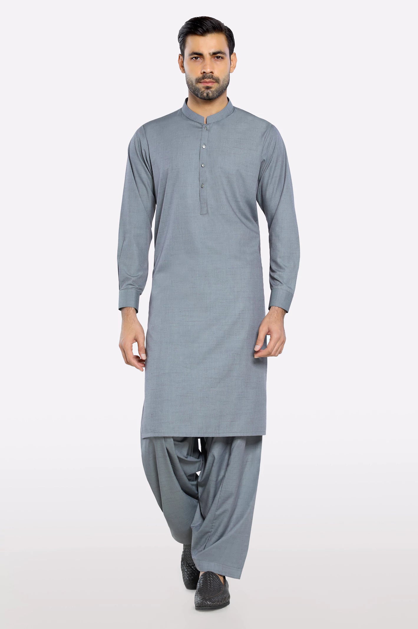 Grey Wash & Wear Shalwar Kameez