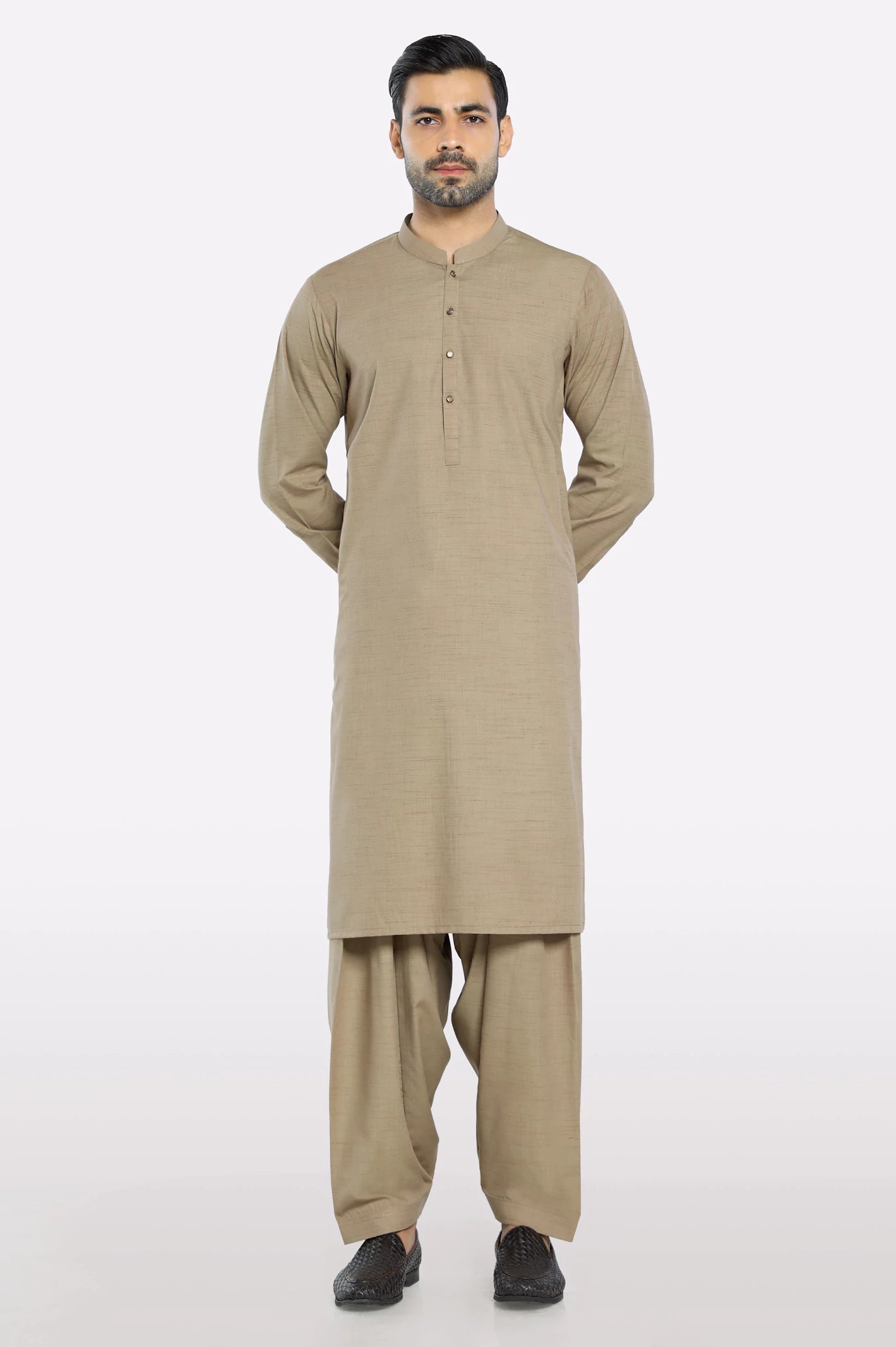 Light Brown Wash & Wear Shalwar Kameez