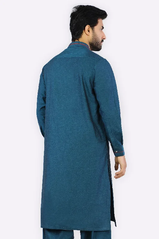 Blue Cotton Shalwar Kameez