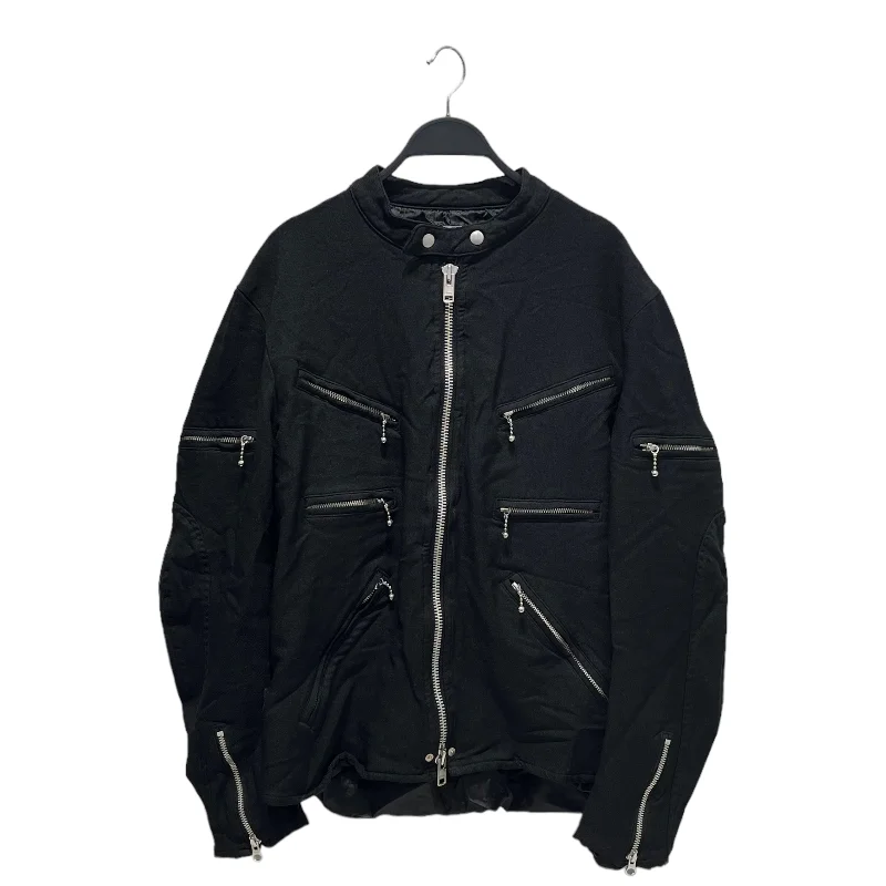 Men's Coats with Down InsulationJUNYA WATANABE COMME des GARCONS MAN/Riders Jkt (S)/L/Black/Polyester/WL-J028/WL-J028