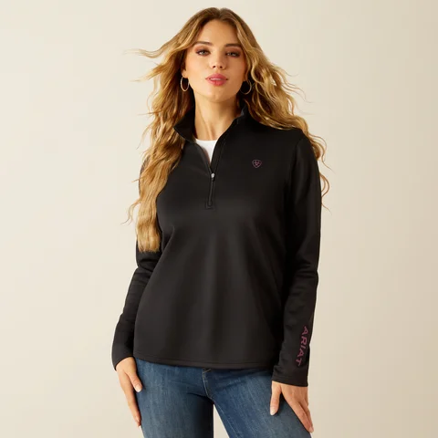 Men's Coats with Convertible CollarsWomen's Tek Team 1/2 Zip Sweatshirt - Black & Grape