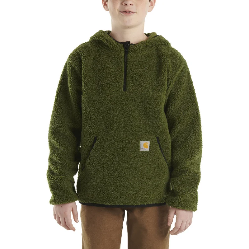 Men's Coats for Winter CampingCarhartt Kids Boys Long-Sleeve Fleece Hooded Half-Zip Sweatshirt