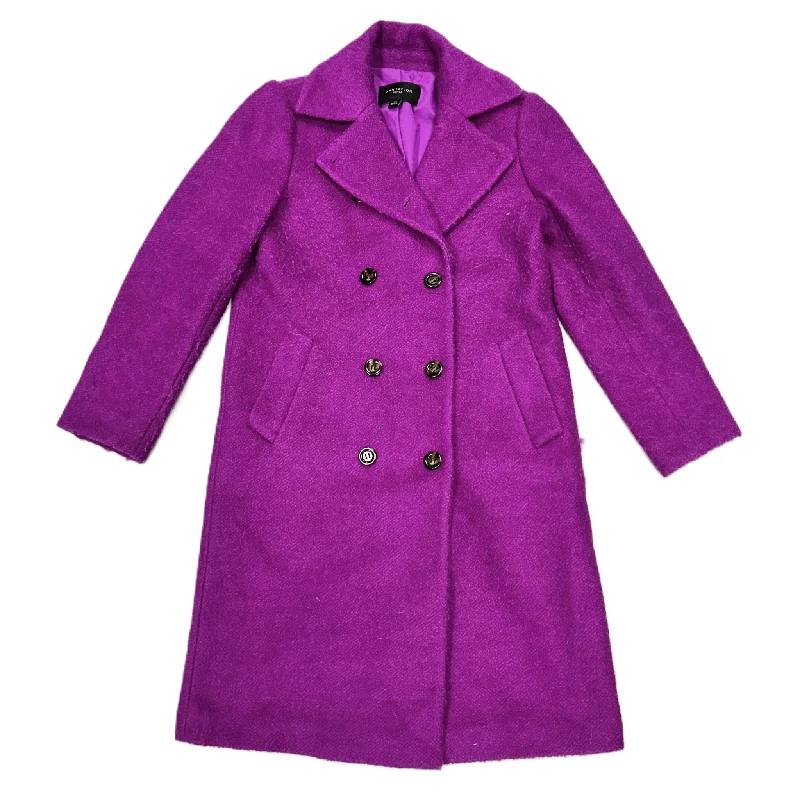 Designer Men's OvercoatsCoat Peacoat By Ann Taylor In Purple, Size: XSp