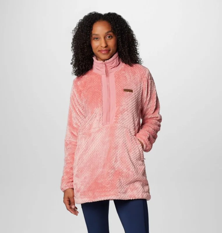 Men's Coats with LiningWomen's Fire Side Quarter-Zip II Fleece Pullover- Pink Agave