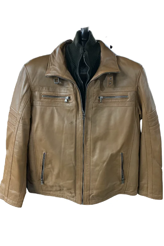 Men's Coats for LayeringOversized Collar Leather