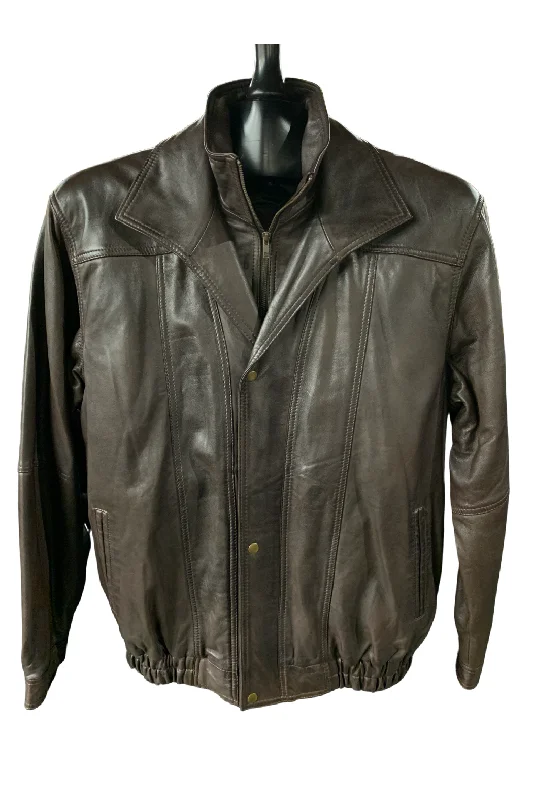 Men's Coats for Casual WearOversized Dark Brown Leather