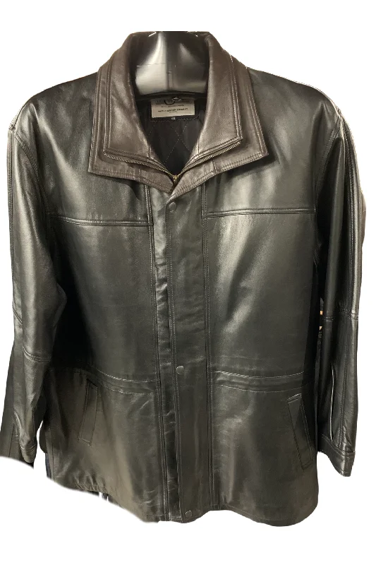 Men's Coats with Vintage StyleOversized Double Collar Leather