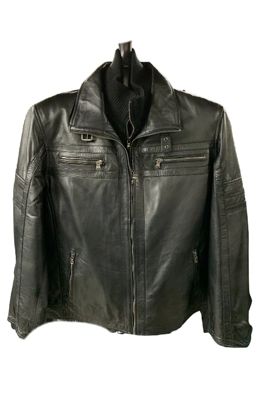 Men's Coats for Cold WeatherOversized Black Leather