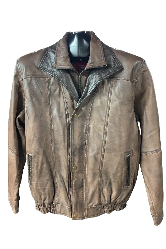 Men's Coats for Dressy OccasionsOversized Woodgrain Leather