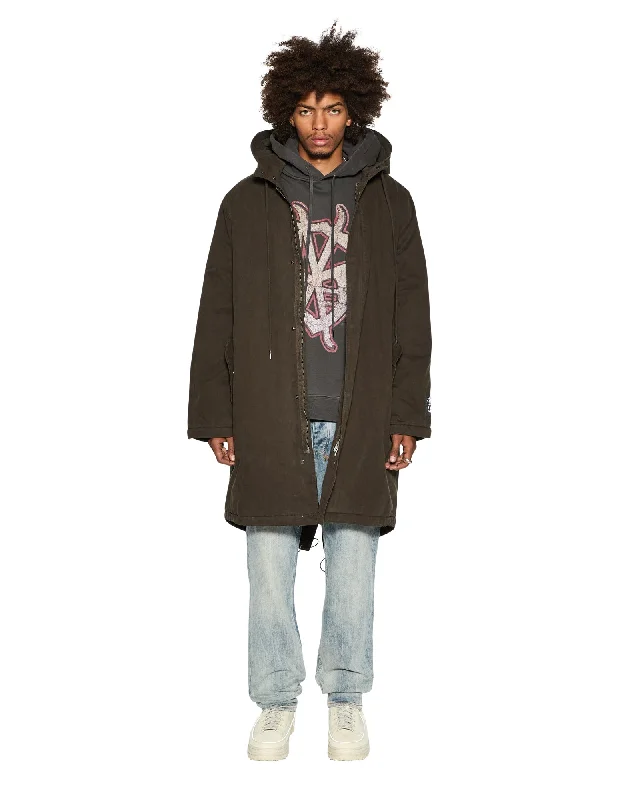 Men's Coats with Velcro ClosuresRANGER PARKA DARK KHAKI