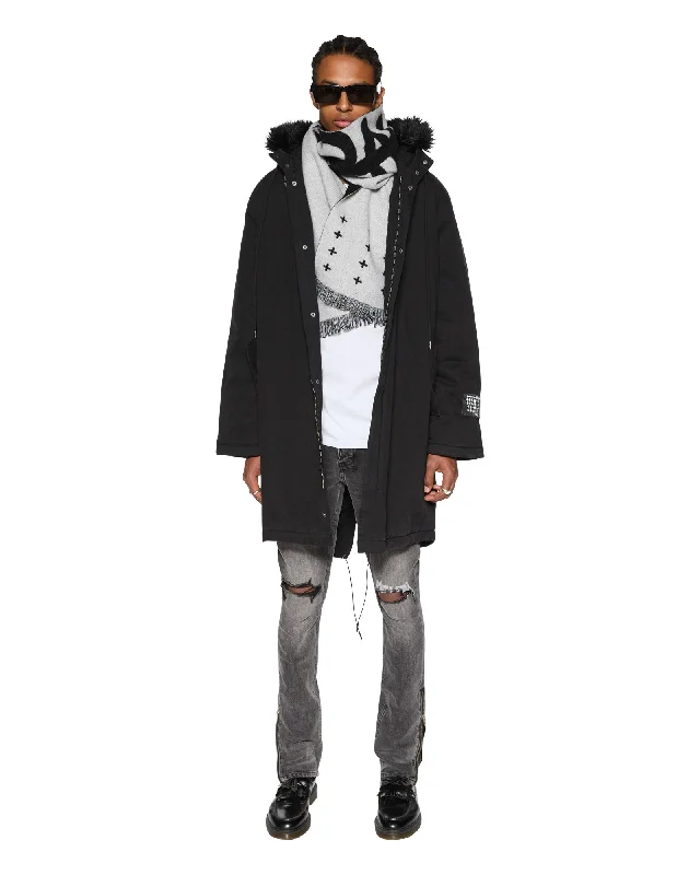 Men's Coats with Patchwork DesignsRANGER PARKA OD BLACK