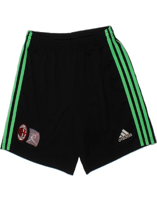 ADIDAS Boys AC Milan Graphic Sport Shorts 13-14 Years  Black Polyester