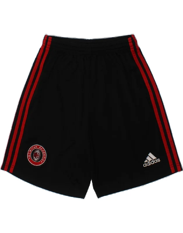 ADIDAS Boys AC Milan Sport Shorts 13-14 Years  Black Polyester