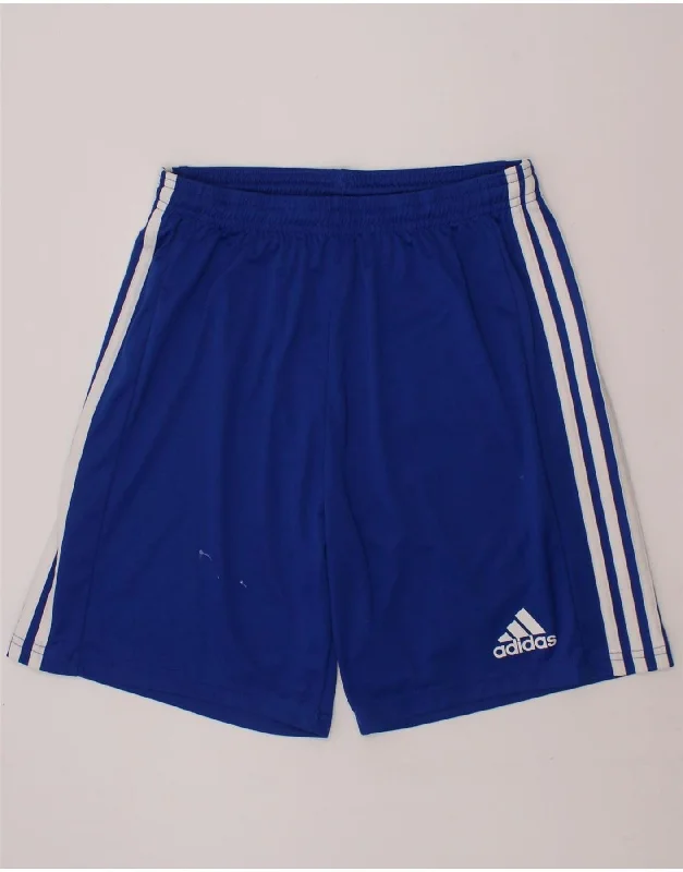 ADIDAS Boys Aeroready Sport Shorts 13-14 Years Small Blue Polyester