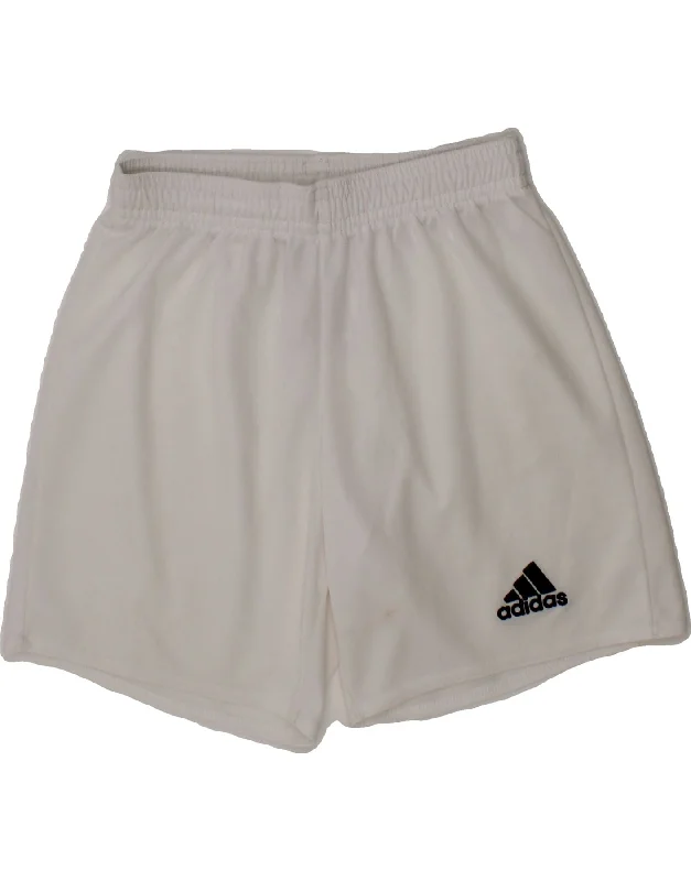 ADIDAS Boys Aeroready Sport Shorts 7-8 Years  White Polyester