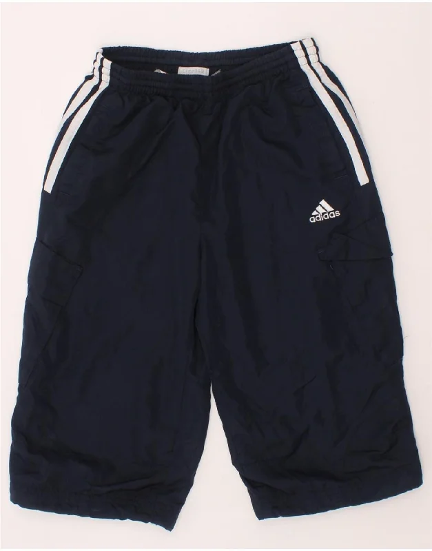 ADIDAS Boys Clima 365 Bermuda Sport Shorts 7-8 Years  Navy Blue Polyester