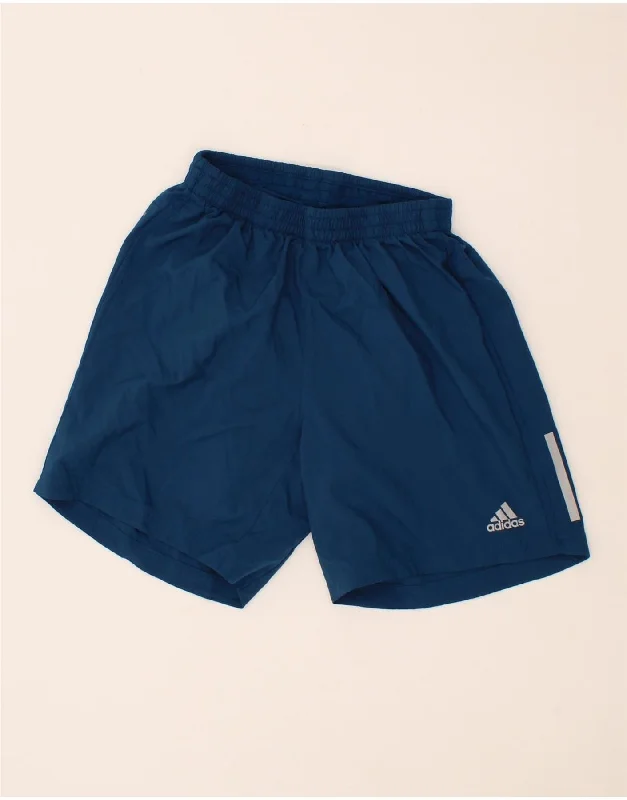 ADIDAS Boys Climacool Sport Shorts 6-7 Years  Small Navy Blue Polyester