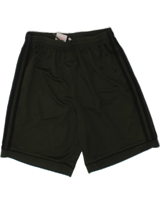 ADIDAS Boys Climalite Sport Shorts 13-14 Years  Green Polyester