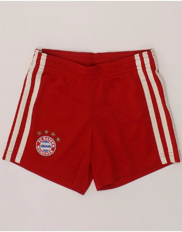 ADIDAS Boys FC Bayern Munchen Graphic Sport Shorts 2-3 Years  Red