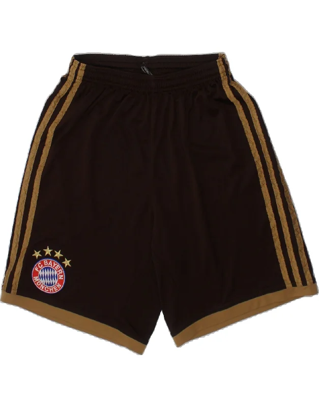 ADIDAS Boys FC Bayern Munchen Sport Shorts 13-14 Years Large Brown