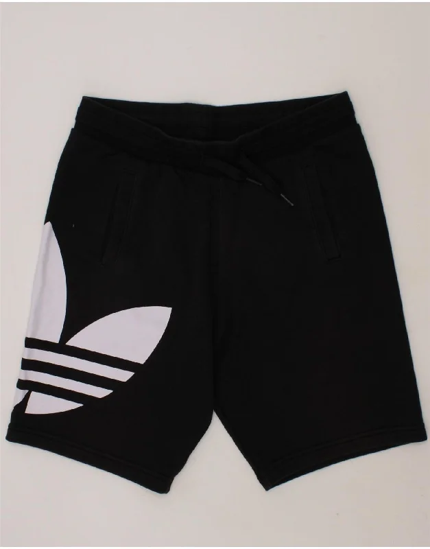 ADIDAS Boys Graphic Sport Shorts 10-11 Years  Black Cotton