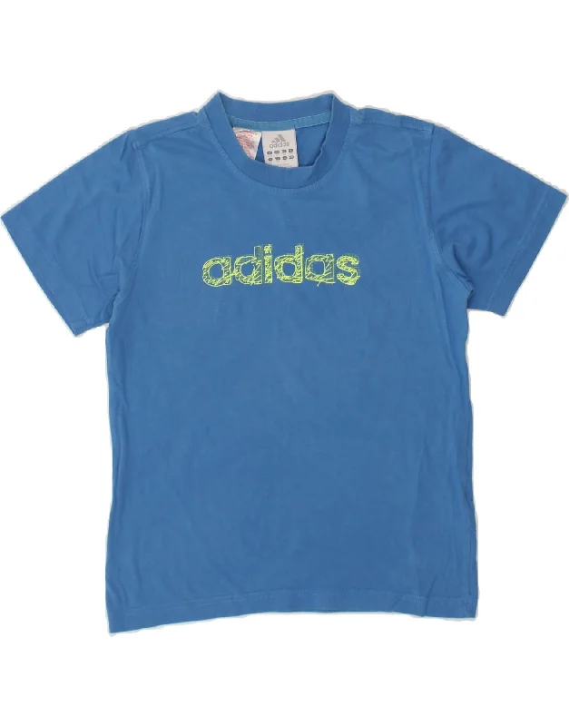 Men's Casual Shirts for Everyday WearADIDAS Boys Graphic T-Shirt Top 11-12 Years Blue Cotton