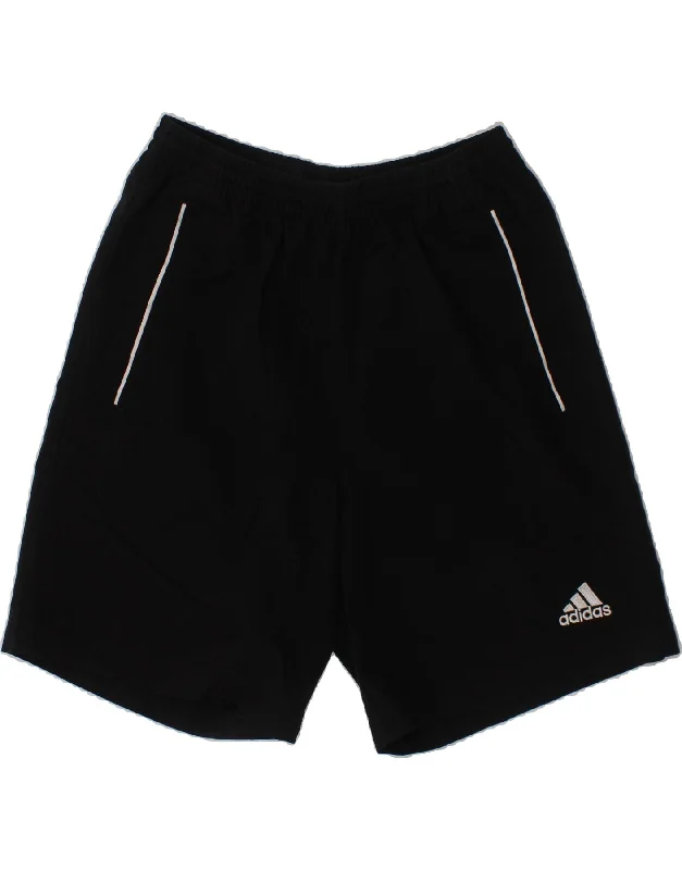 ADIDAS Boys Sport Shorts 11-12 Years  Black Polyester