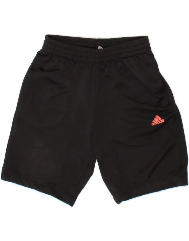 ADIDAS Boys Sport Shorts 11-12 Years  Black Polyester