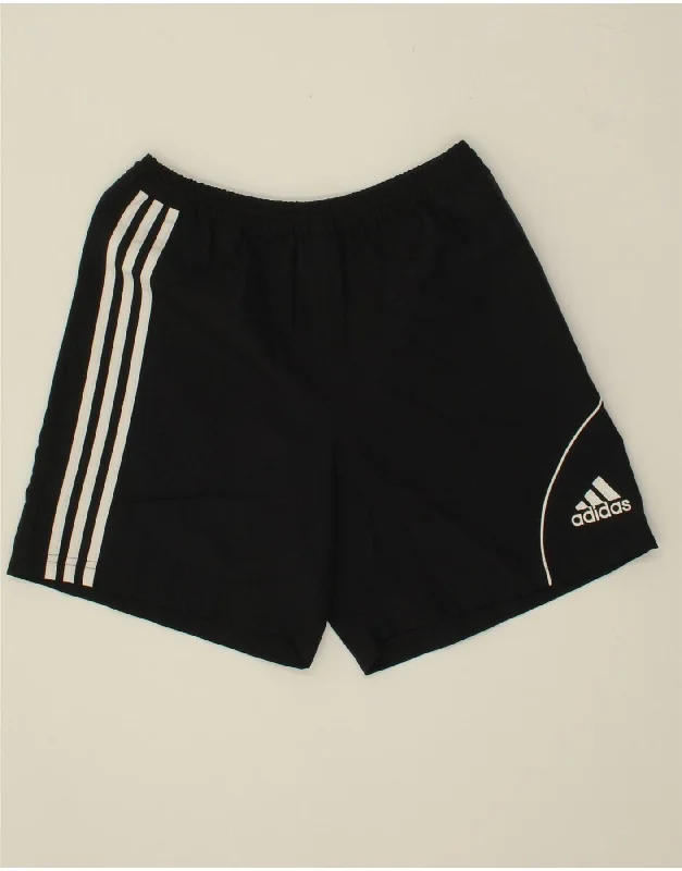 ADIDAS Boys Sport Shorts 13-14 Years  Black Polyester