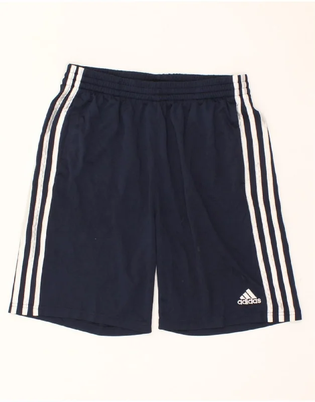 ADIDAS Boys Sport Shorts 15-16 Years XL Navy Blue