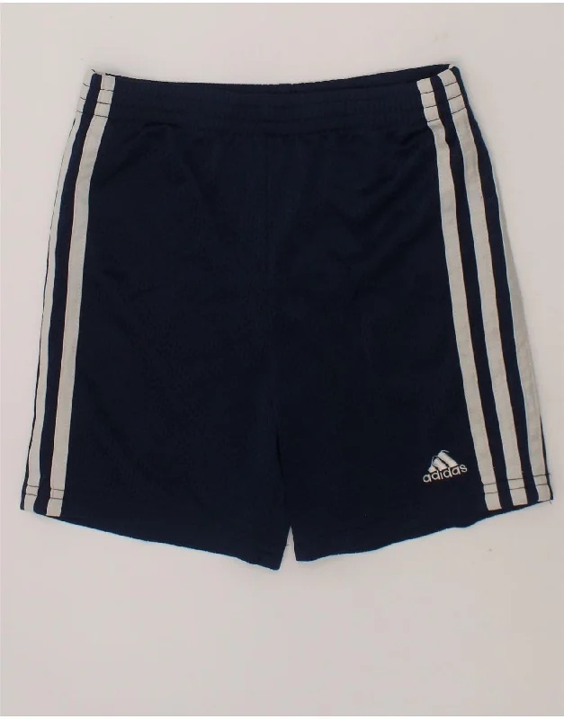 ADIDAS Boys Sport Shorts 3-4 Years  Navy Blue Polyester