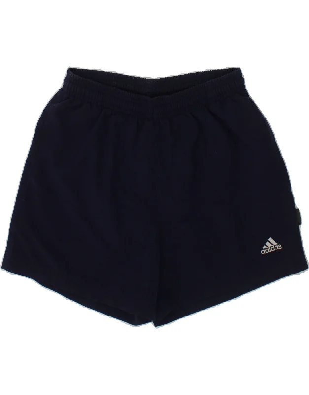 ADIDAS Boys Sport Shorts 9-10 Years  Navy Blue Polyester