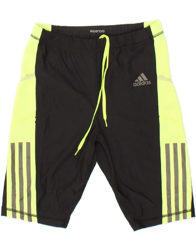 ADIDAS Boys Supernova Sport Shorts 9-10 Years Medium Black Colourblock