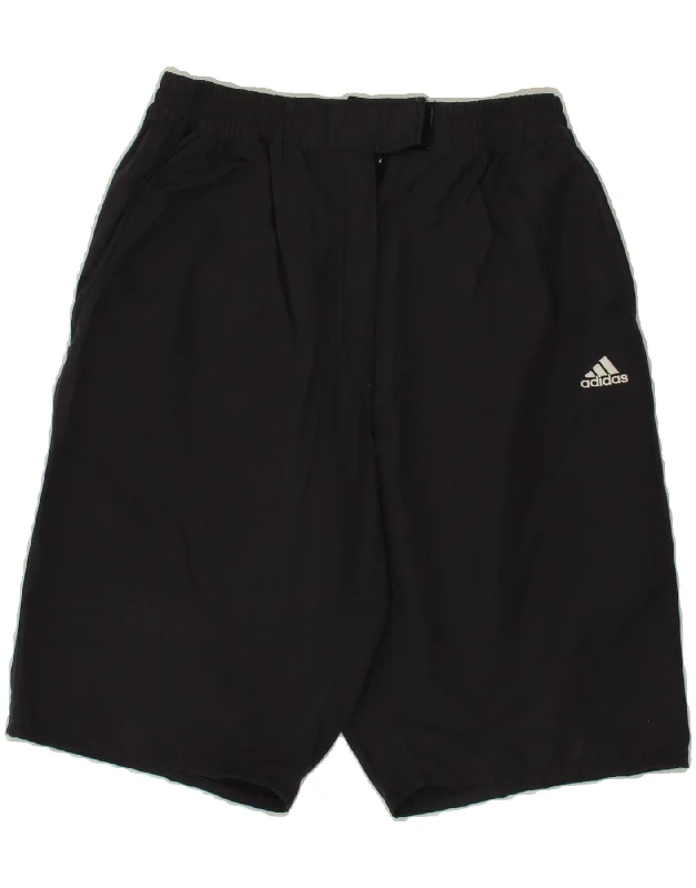 ADIDAS Girls Bermuda Sport Shorts 15-16 Years W30  Navy Blue Cotton