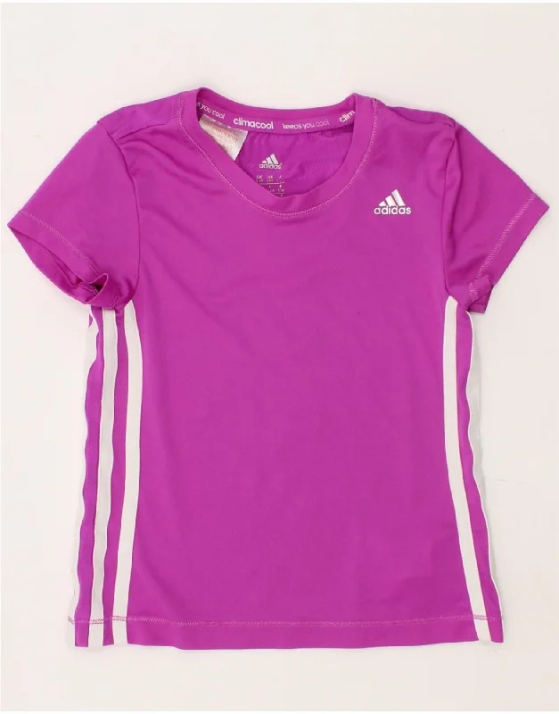 Durable Men's Work ShirtsADIDAS Girls Climacool T-Shirt Top 5-6 Years Purple Polyester