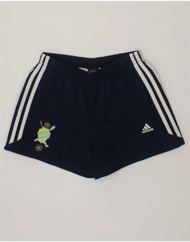 ADIDAS Girls Climalite Graphic Sport Shorts 11-12 Years  Navy Blue